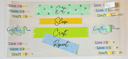 UV DTF Eat sleep craft