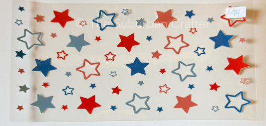 UV DTF Patriotic stars