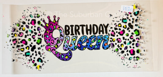 UV DTF Birthday queen