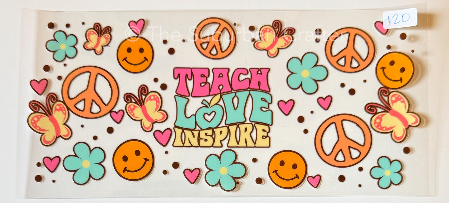 UV DTF Hippie teacher