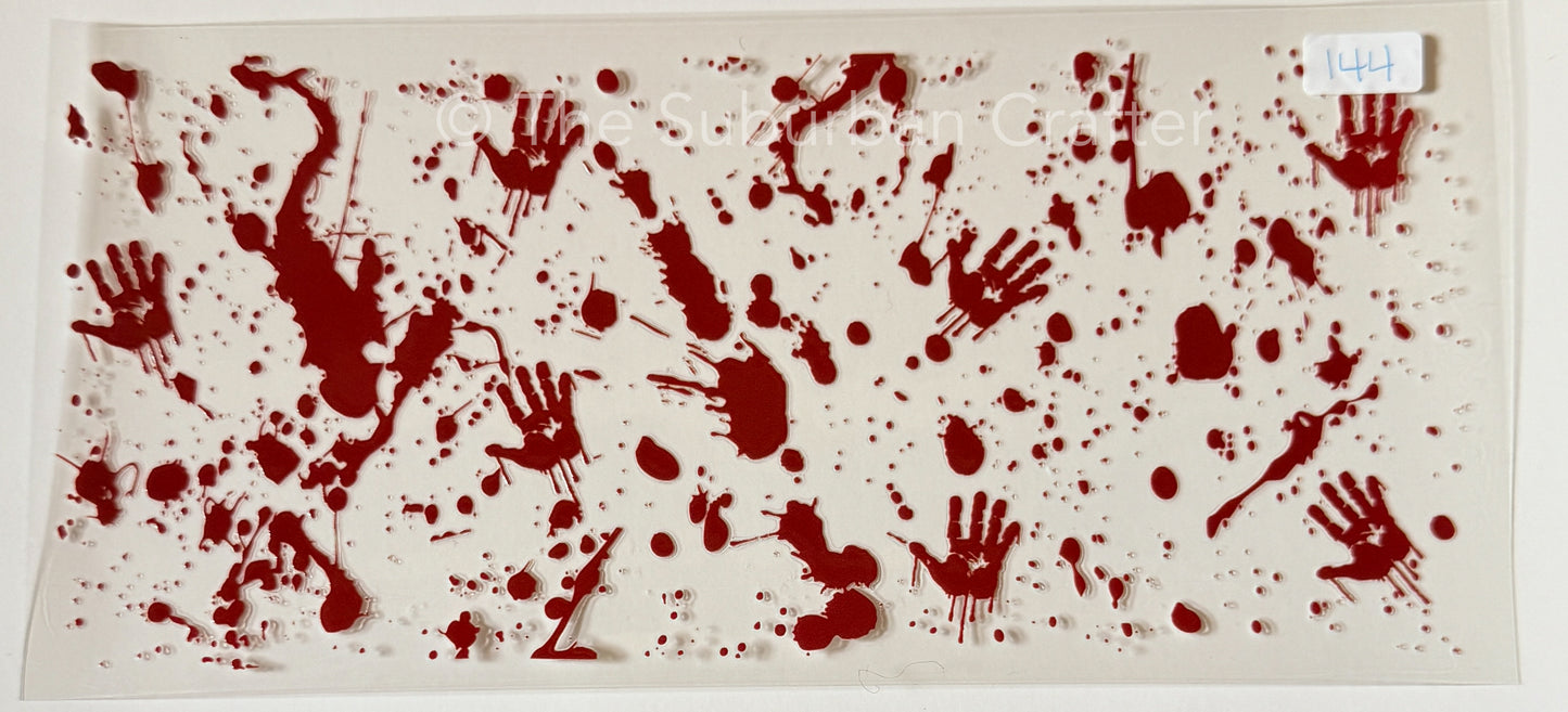 UV DTF Blood spatter