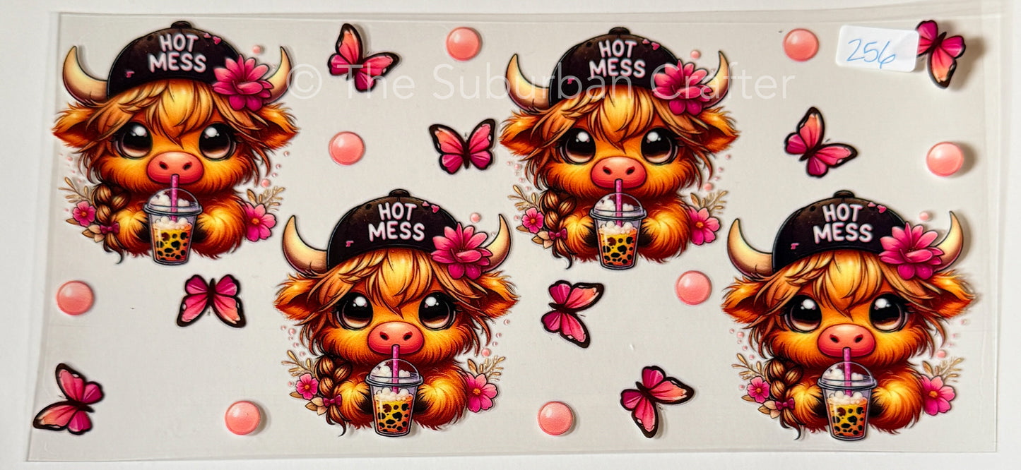 UV DTF Cow mini hot mess