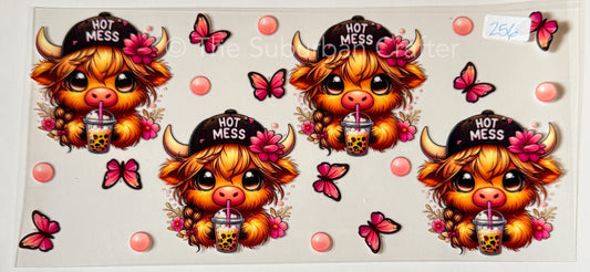 UV DTF Cow mini hot mess