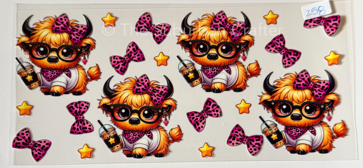 UV DTF Cow mini coffee