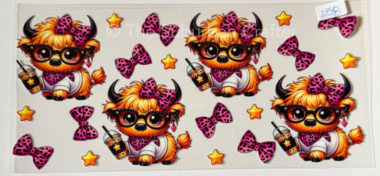 UV DTF Cow mini coffee