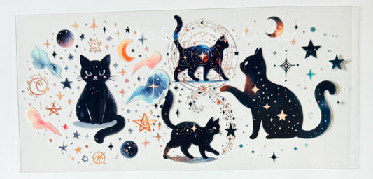 UV DTF Celestial cats