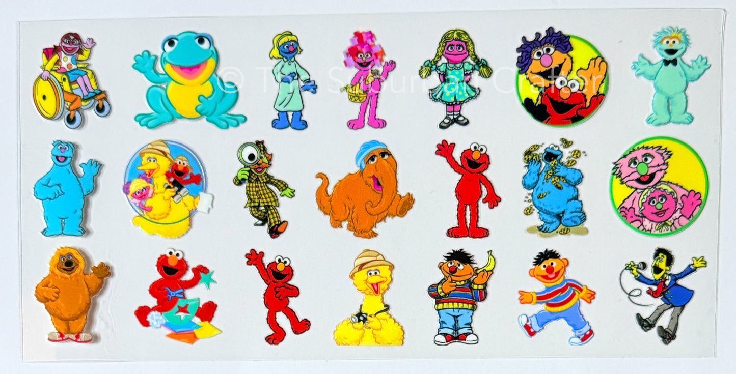 UV DTF Sesame friends