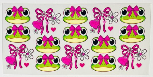 UV DTF Frogs and bows