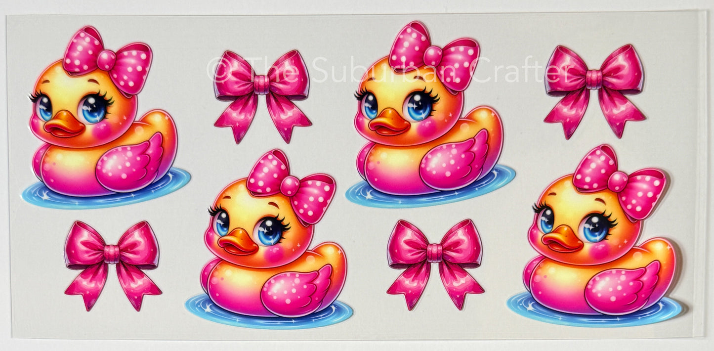 UV DTF Ducks with bows