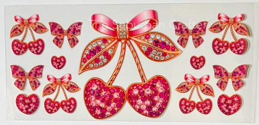 UV DTF Bling cherries