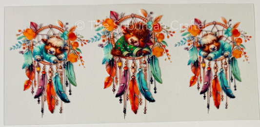 UV DTF Dreamcatcher sleeping cows