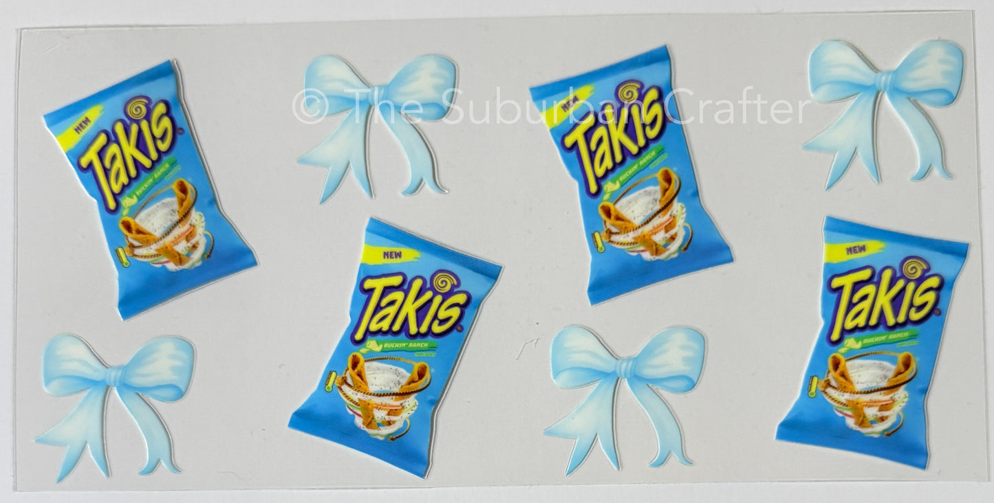UV DTF Takis and bows