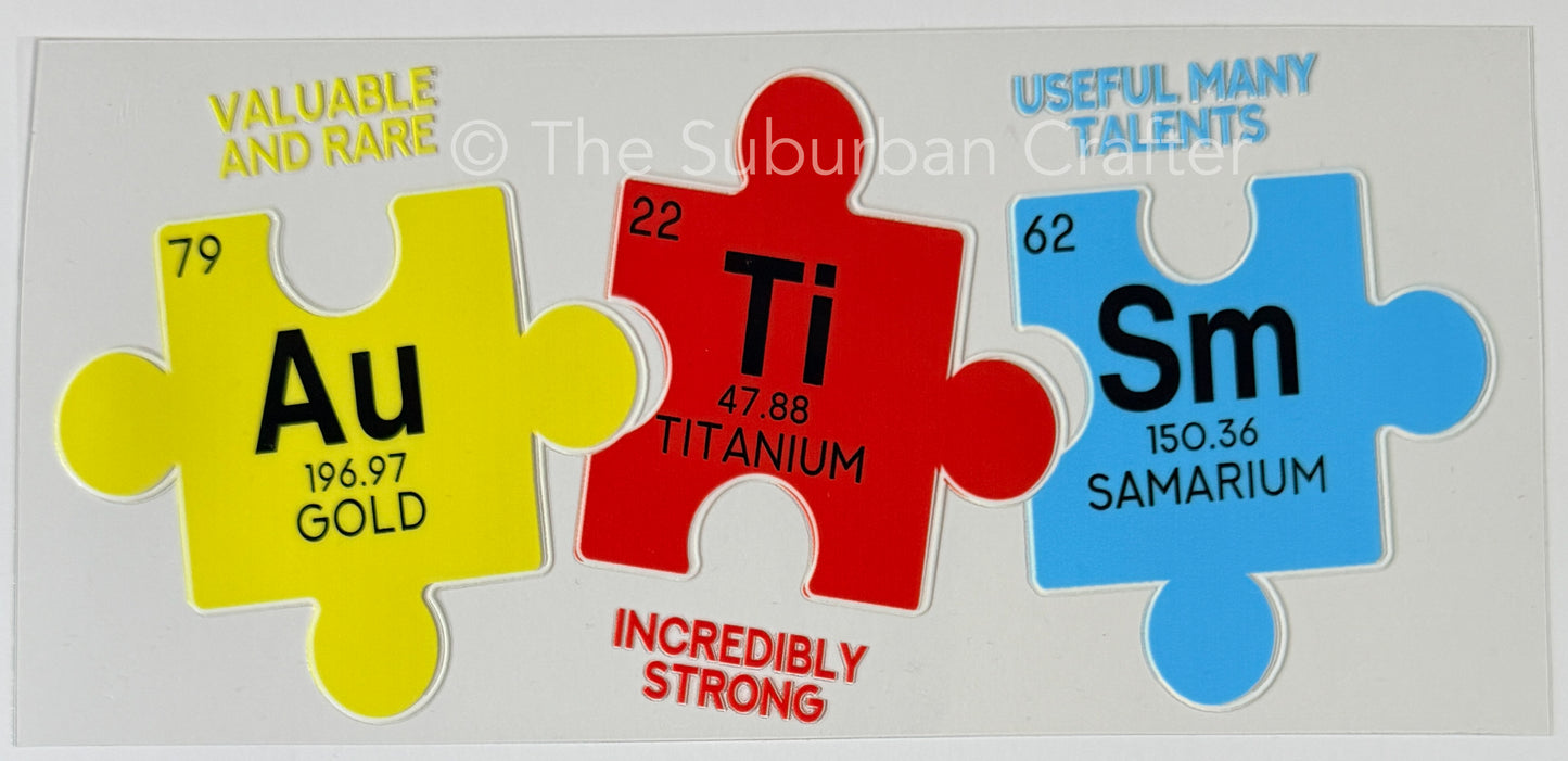 UV DTF Autism puzzle