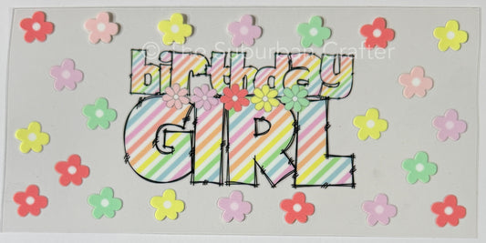 UV DTF Birthday girl