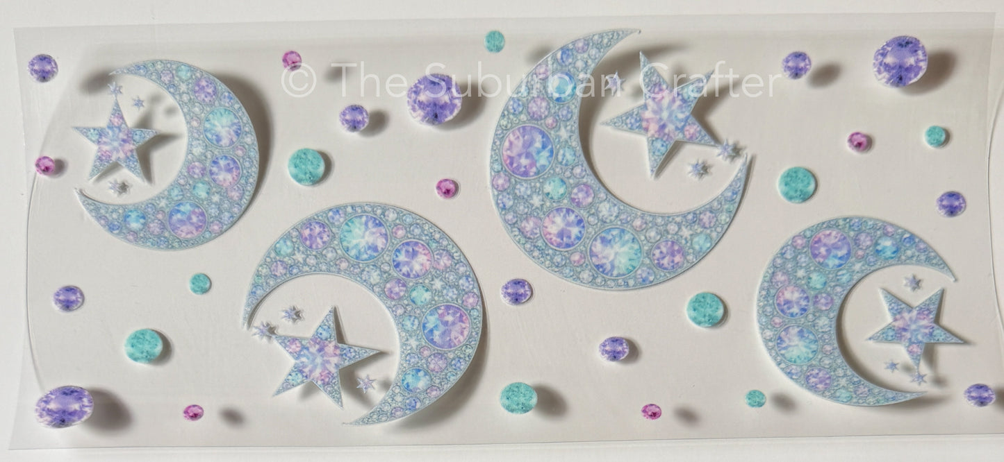 UV DTF Celestial moon and stars multi