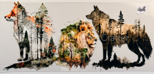 UV DTF Forest animals