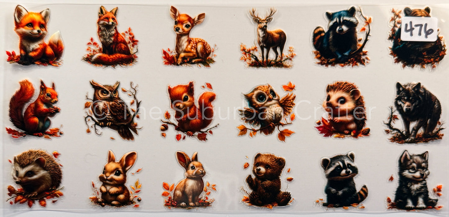 UV DTF Baby forest animals