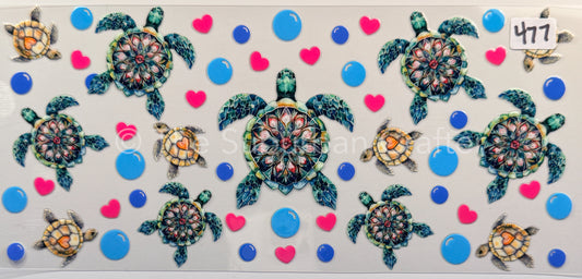 UV DTF Sea turtles