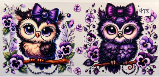 UV DTF Owl in glasses