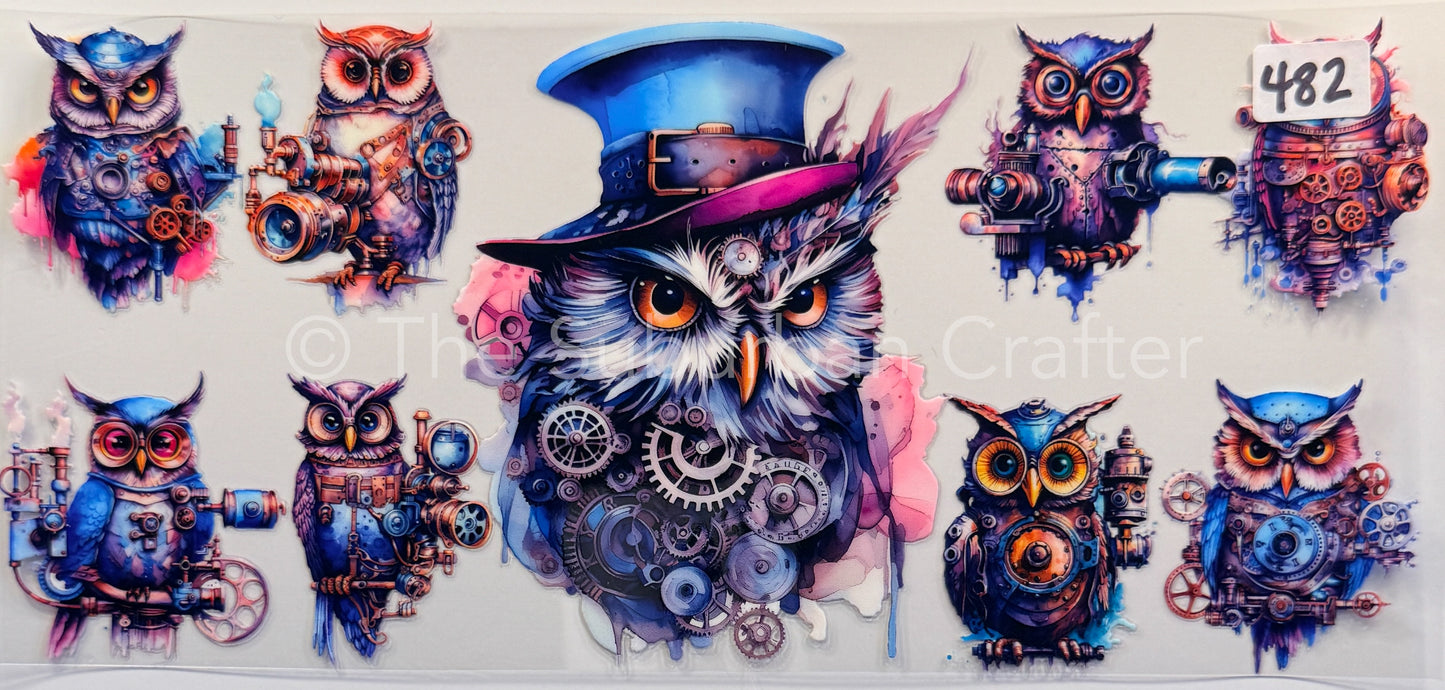 UV DTF Owl clock 2