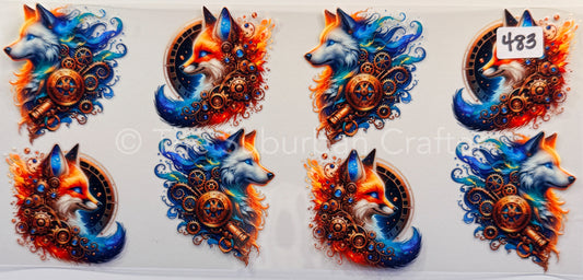 UV DTF Steam punk fox