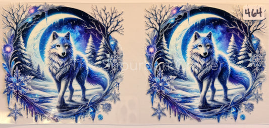 UV DTF Wolf and moon
