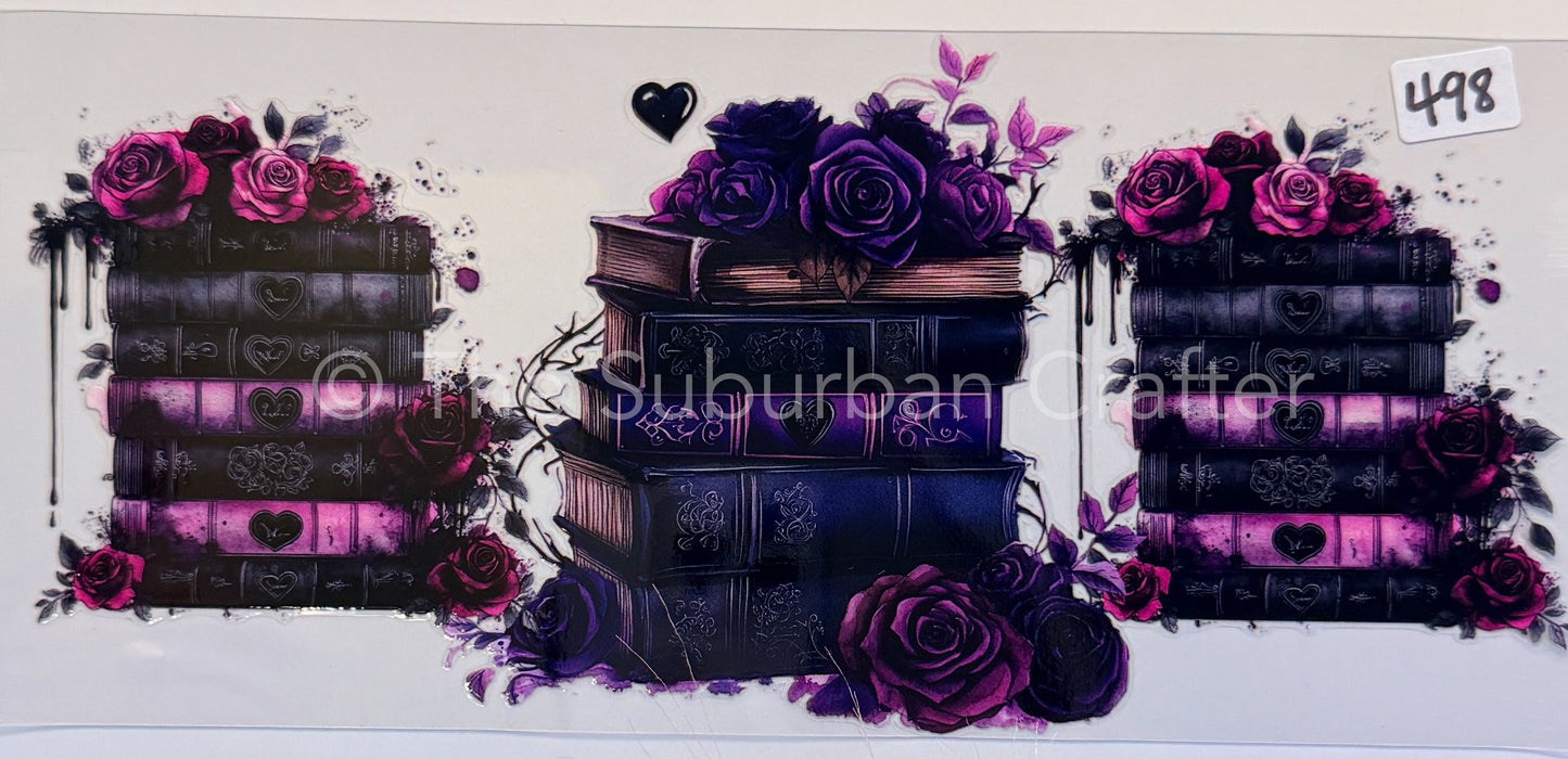 UV DTF Moody books in purple