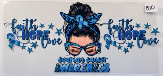 UV DTF Ovarian cancer awarenes