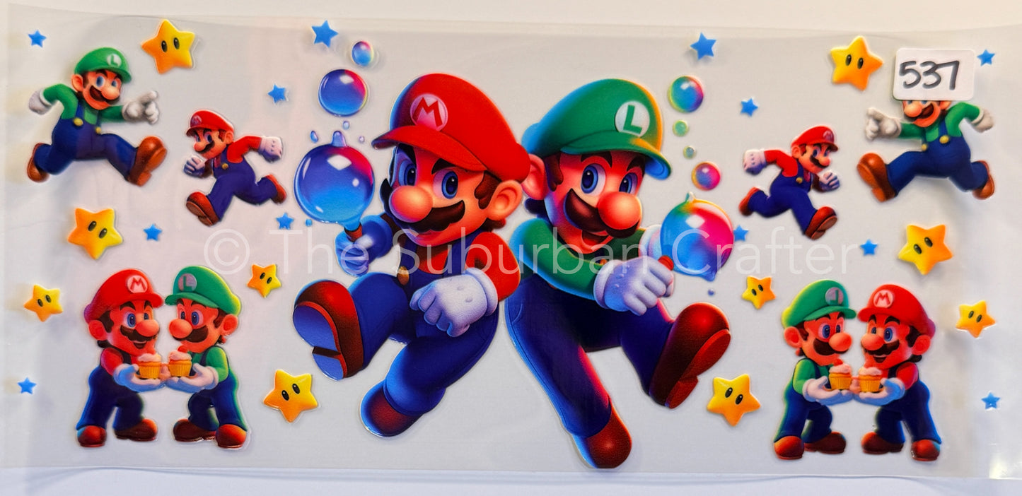 UV DTF Mario and Luigi