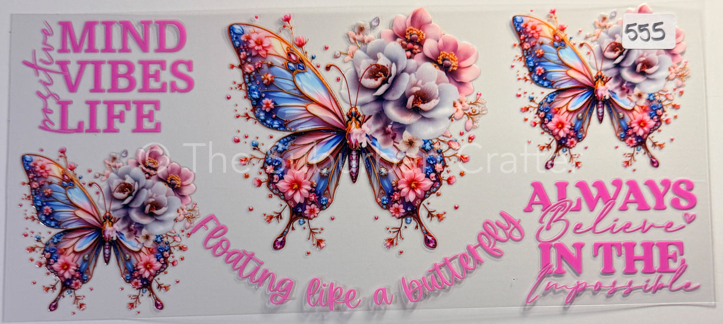 UV DTF Floating like a butterfly