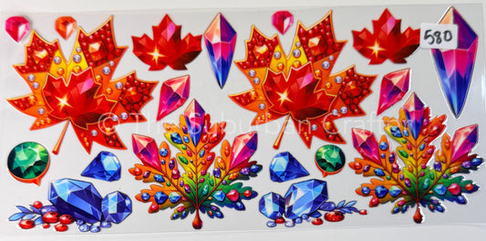 UV DTF Crystal leaves