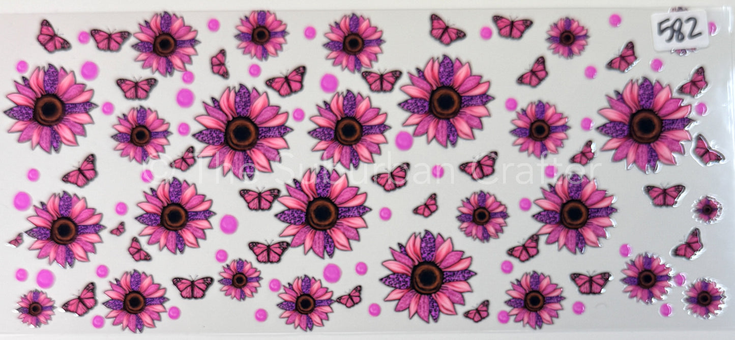 UV DTF Leopard print flowers