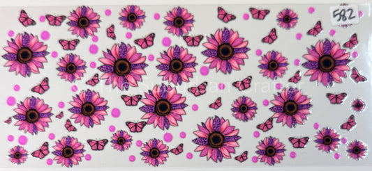 UV DTF Leopard print flowers