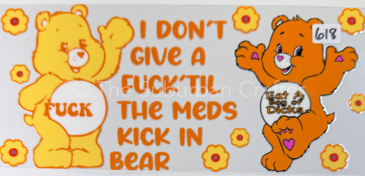 UV DTF Don't give an F swearbear