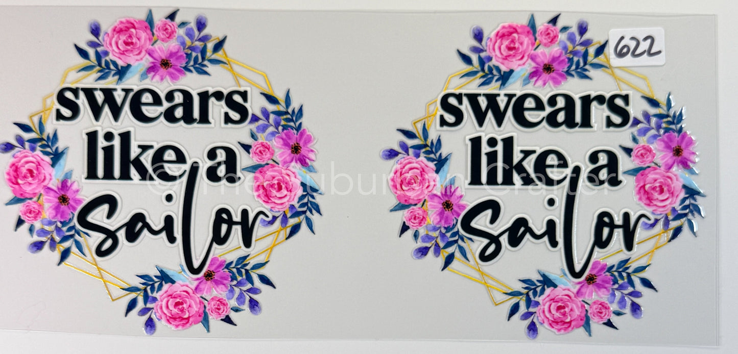 UV DTF Swears like a sailor