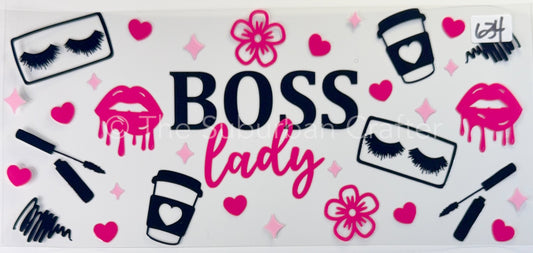 UV DTF Boss lady pink and black