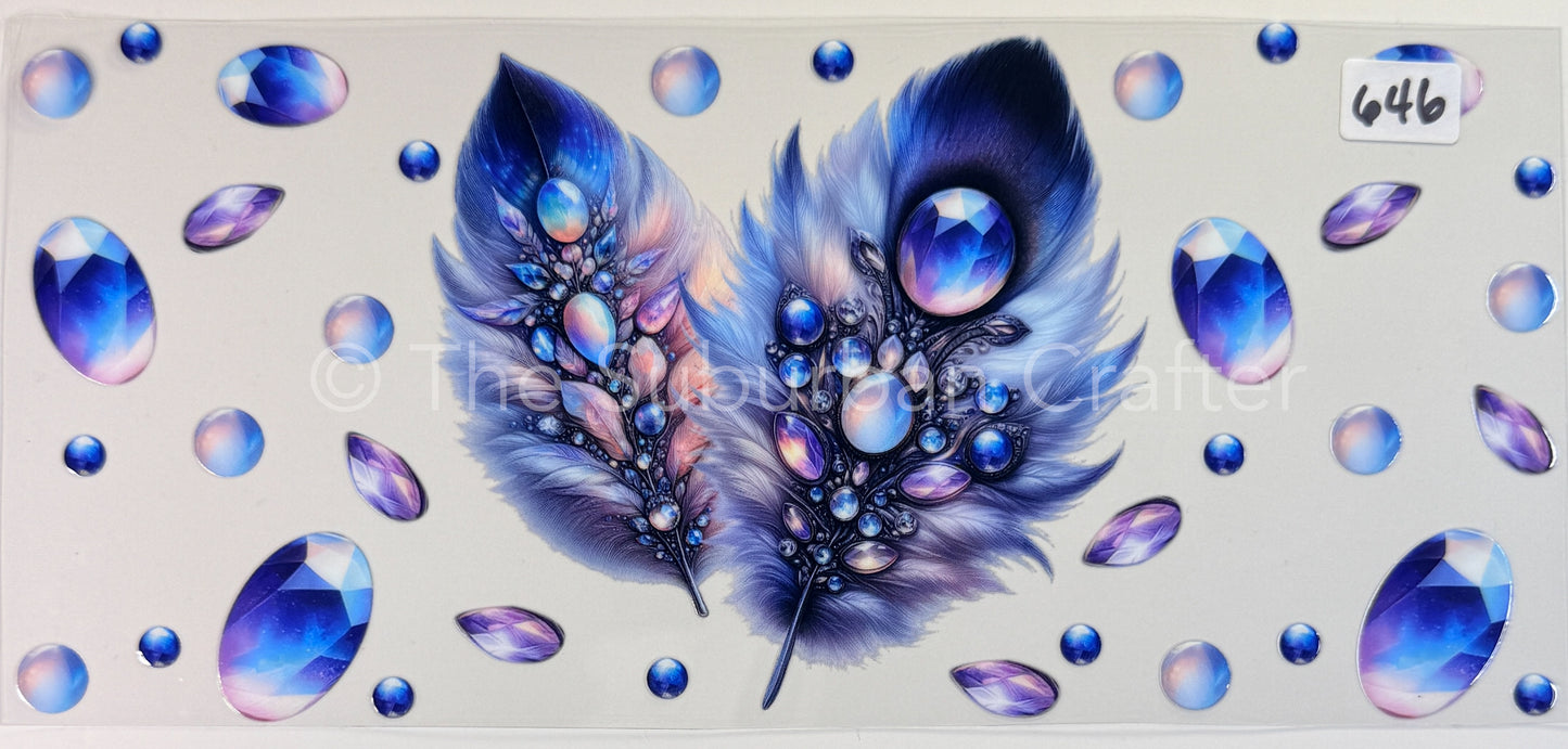 UV DTF Feathers and gems