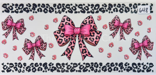 UV DTF Leopard print bows