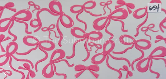 UV DTF Bows pink