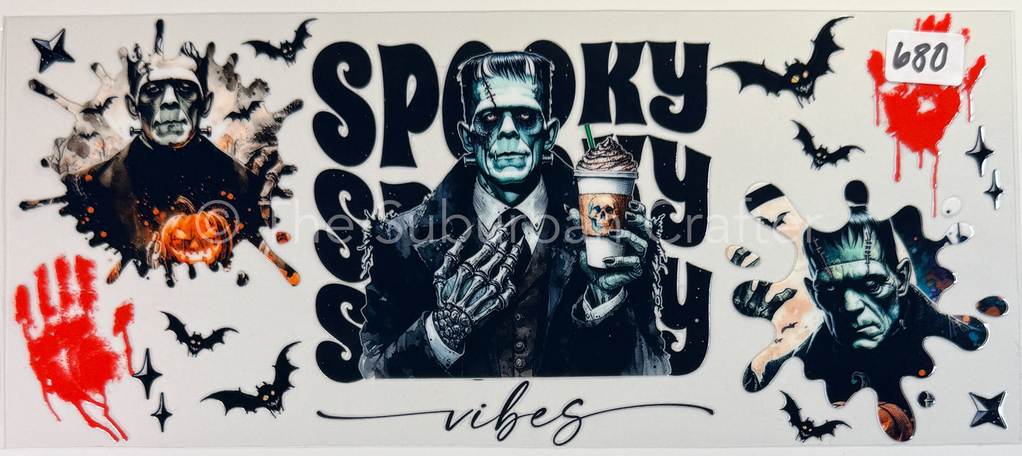 UV DTF Spooky vibes Frankenstein