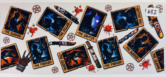 UV DTF Spooky tarot cards