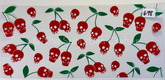 UV DTF Skull cherries
