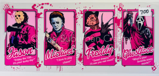 UV DTF Ghostface and boys in pink
