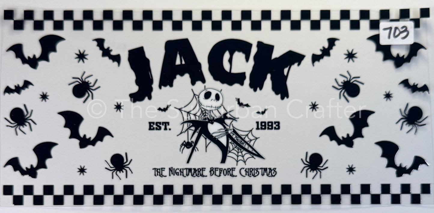 UV DTF Jack black and white