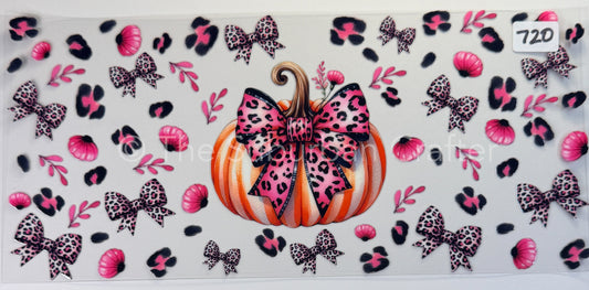 UV DTF Leopard bows and pumpkin