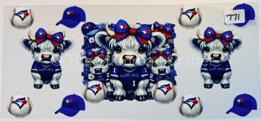 UV DTF Cows Blue Jays
