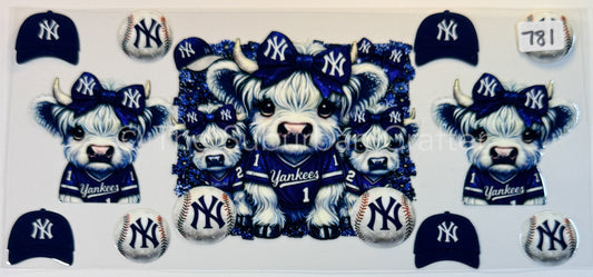 UV DTF Cows Yankees