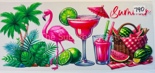UV DTF Summer cocktail