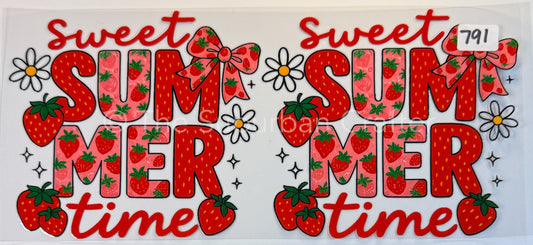 UV DTF Sweet summer time strawberries