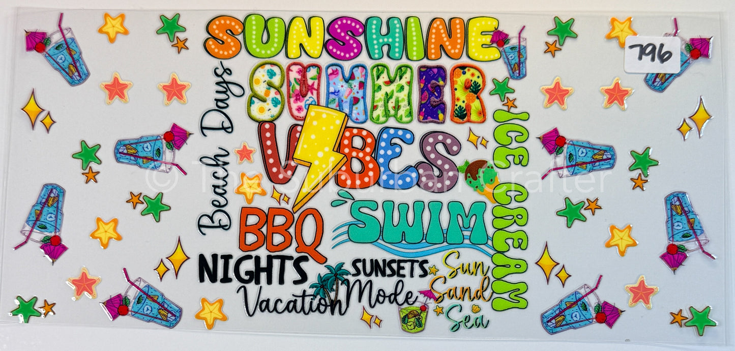 UV DTF Sunshine summer vibes